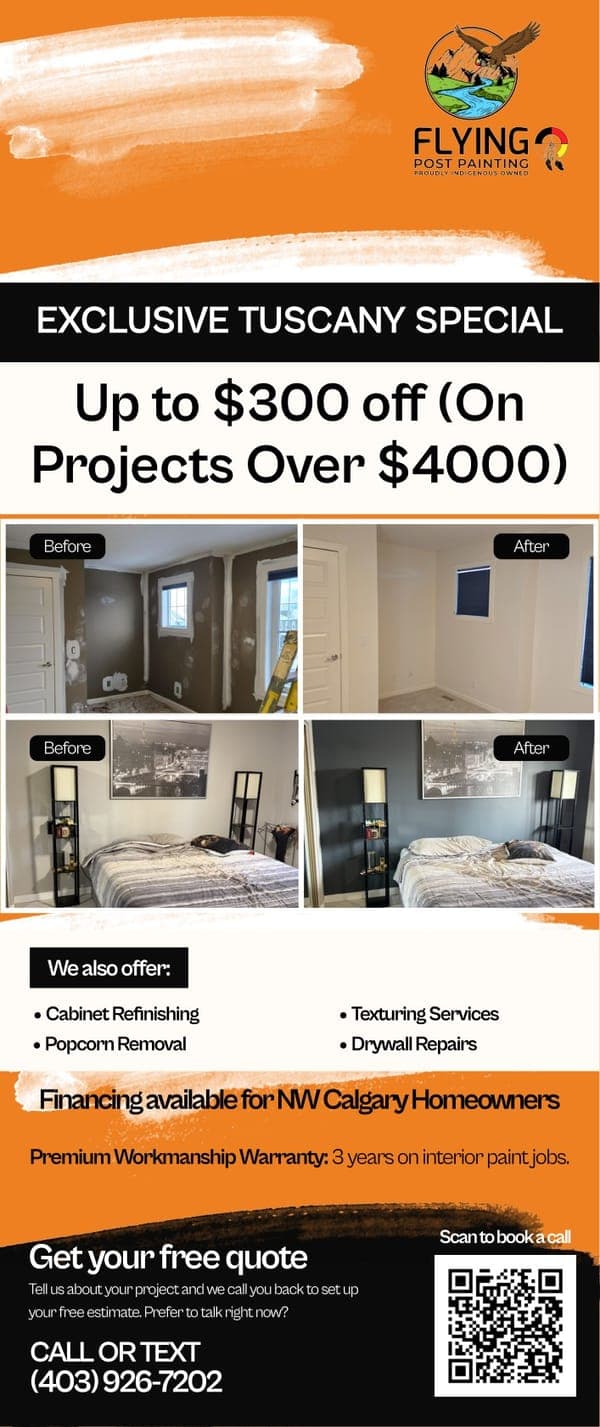 Full-page door hanger for a house painting company
